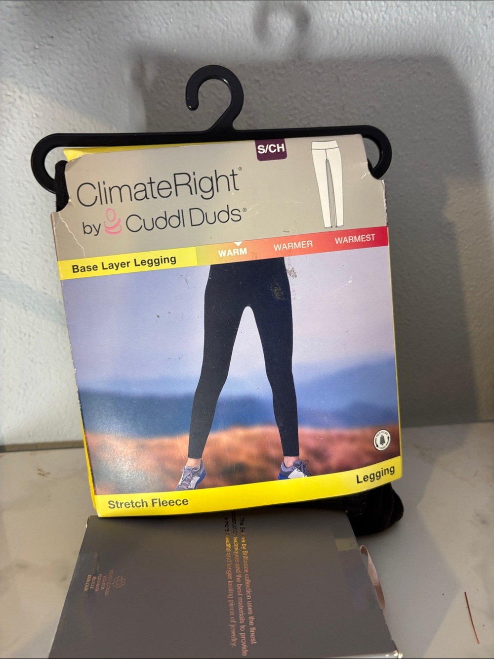 Cuddl Duds Black Womens ClimateRight Stretch Fleece Joggers